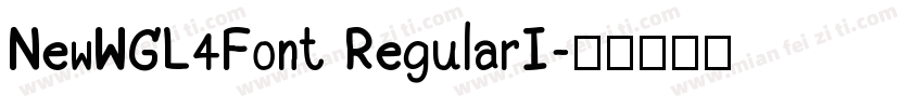 NewWGL4Font RegularI字体转换